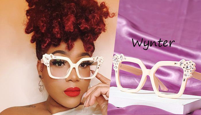 Prescription eyeglass frames with hot sale bling