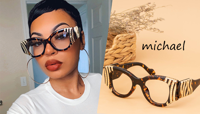 Vogue Tortoise Shell Glasses With Rhinestones 