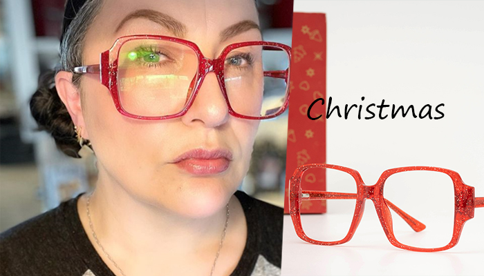Red Reading Glasses With Rhinestones 