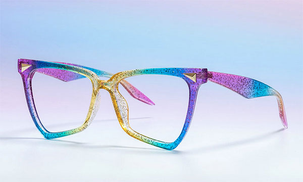 Colorful store glasses frames