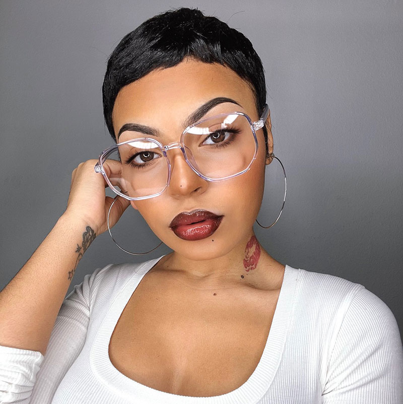 Thick Rimmed Geometric Glasses Frames